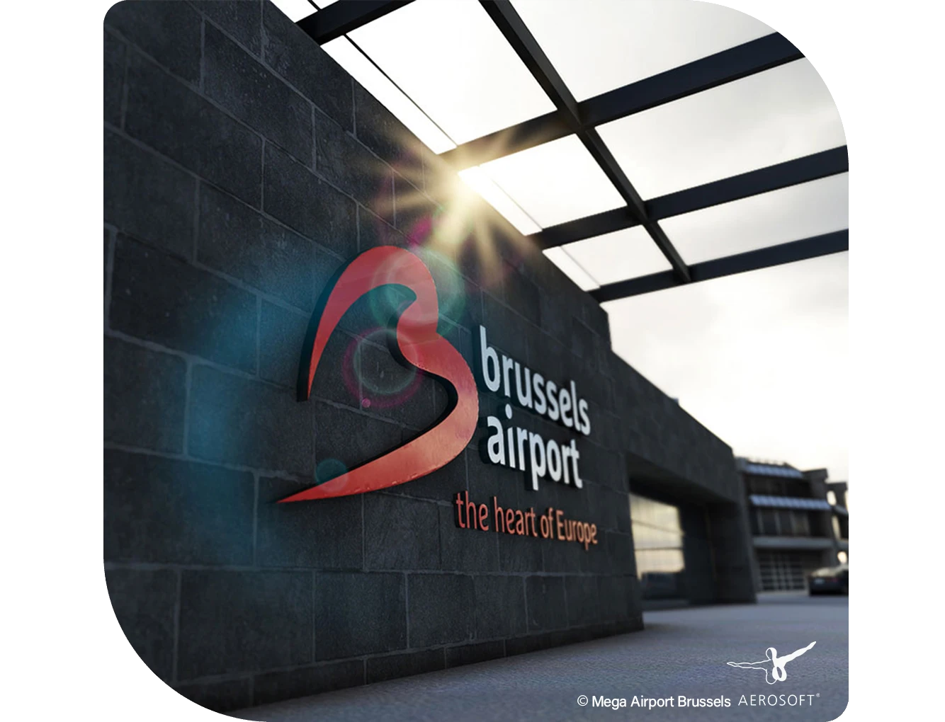 Brussels Virtual Airport Sign